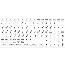 Billentyűzet matrica fekete betű fehér alapon magyar HU