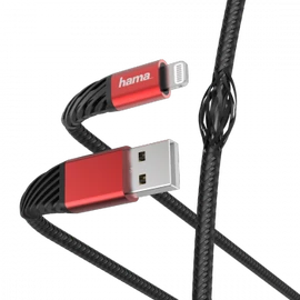 FIC E3 ADATKÁBEL LIGHTNING "EXTREME" 1,5M, FEKETE-PIROS
