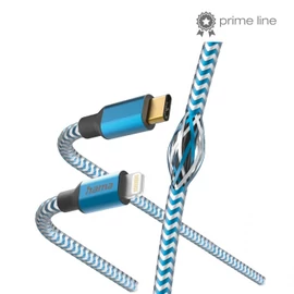 FIC E3 ADATKÁBEL USB TYPE-C LIGHTNING "REFLECTIVE" 1,5M, KÉK