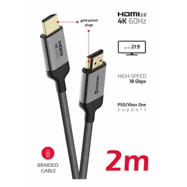 Swissten HDMI kábel, HDMI/HDMI 4K 60Hz, 2m