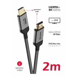 Swissten HDMI kábel, HDMI/HDMI 8K 60Hz, 2m