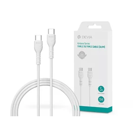 Devia Kintone Series 60W Type-C/Type-C adat- és töltőkábel 1m - fehér