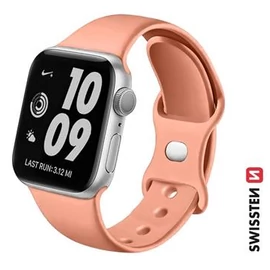 Apple Watch szilikon szíj 38/40/41 mm, narancs pink