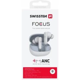 Swissten Focus Bluetooth Headset / Fülhallgató / TWS, fehér