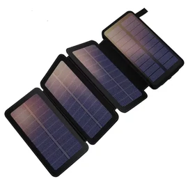 Astrum 10W, 10000mAh (napelemes) FEKETE Külső akkumulátor / Power bank