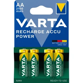 VARTA AA, NiMH akkumulátor, ceruza, 2100 mAh kapacitás, RTU - használatra kész, (4db/cs)