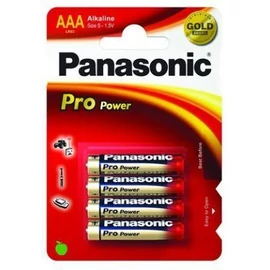 PANASONIC PRO POWER szupertartós elem (AAA, LR03PPG, 1.5V, alkáli) (4db/cs)