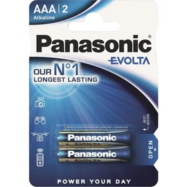 PANASONIC EVOLTA szupertartós elem (AAA, LR03EGE, 1.5V, alkáli) (2db/cs)