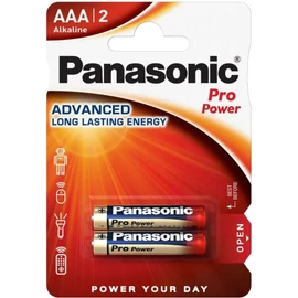 PANASONIC PRO POWER szupertartós elem (AAA, LR03PPG, 1.5V, alkáli) (2db/cs)