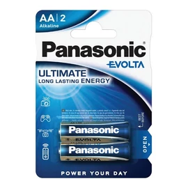 PANASONIC EVOLTA szupertartós elem (AA, R6EGE, 1.5V, alkáli) (2db/cs)