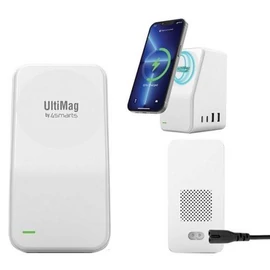 4smarts 5in UltiMag DeskTower FEHÉR Vezeték nélküli Töltőállomás