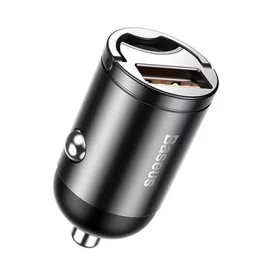 BASEUS TINY STAR AUTÓS GYORSTÖLTŐ, USB, 30W, SZÜRKE