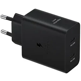 Samsung hálózati duo töltő, kábellel, 50W PD USB-C, Fekete