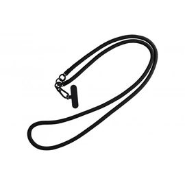 Szövet nyakbaakasztó telefon tokhoz, fekete