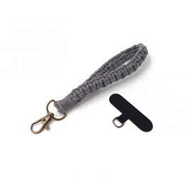 Fonott szövet csuklópánt telefon tokhoz, szürke