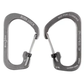 Nite Ize CSL2–11-R6 #2 SlideLock karabiner, fémszínű