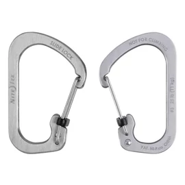 Nite Ize SlideLock karabiner #3 méret, fémszínű