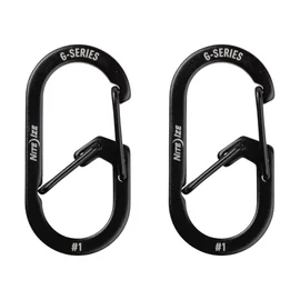 Nite Ize G -Series® dupla kamrás karabiner #1 - 2-es csomag - fekete