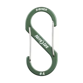 Nite Ize SBA4-08-R6 S-BINER® ALUMÍNIUM S (DUPLA) KARABINER #4 - OLÍVZÖLD