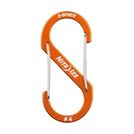 Nite Ize SBA4-19-R6 S-BINER® ALUMÍNIUM S (DUPLA) KARABINER #4 - NARANCSSZÍN