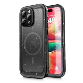 Tech-Protect Shellbox vízálló és ütésálló tok fekete MagSafe Apple iPhone 16 Pro készülékhez