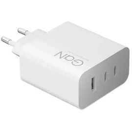 XIAOMI hálózati töltő USB+2 Type-C aljzat (67W, GaN, gyorstöltő + Type-C kábel) FEHÉR