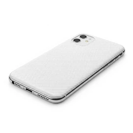 GIZMOprotect texturált fehér carbon mintás telefon hátlapi fólia