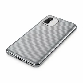 GIZMOprotect texturált ezüst carbon mintás telefon hátlapi fólia