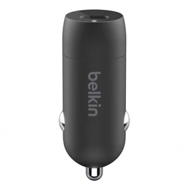 BELKIN BOOST CHARGE autós töltő Type-C aljzat (30W, PD gyorstöltő) FEKETE