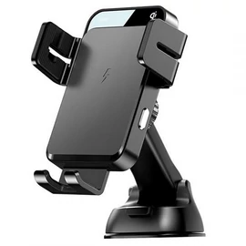 JOYROOM autós tartó (műszerfalra, szellőzőre, automata, 15W, wireless, 4.5-6.8" méret) FEKETE