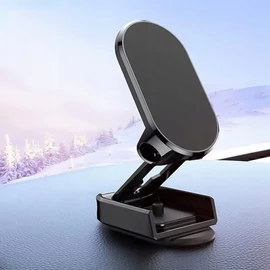Designed for SAMSUNG autós tartó (műszerfalra, öntapadó, 360°, állítható, mágneses, összecsukható)