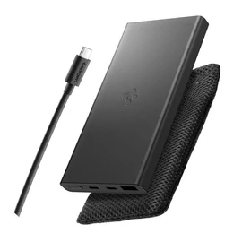 SPIGEN vésztöltő USB+2 Type-C aljzat (10000mAh, 22.5W, PD gyorstöltő, LED jelzés + Type-C kábel