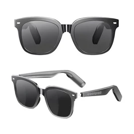 Okos napszemüveg (v5.3, zenelejátszás, hívásfogadás, hangasszisztens, cseppálló) FEKETE