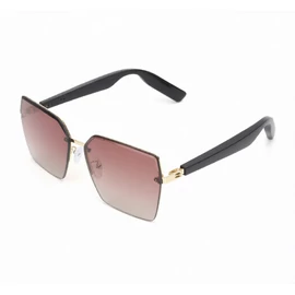 Okos napszemüveg (v5.3, zenelejátszás, hívásfogadás, AI fordító, cseppálló, rózsaszín lencse) FEKETE