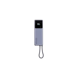 XIAOMI vésztöltő Type-C aljzat (10000mAh, 165W, gyorstöltő + fix Type-C kábel) SÖTÉTSZÜRKE
