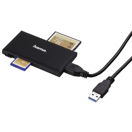 Hama USB 3.0 SUPERSPEED "SLIM" MULTI KÁRTYAOLVASÓ, FEKETE