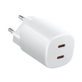 XIAOMI hálózati töltő 2 Type-C aljzat (45W, GaN, PD gyorstöltő 3.0) FEHÉR