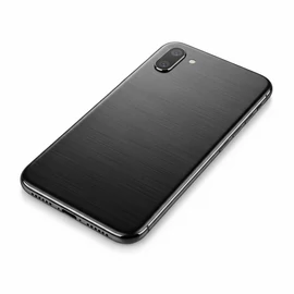 GIZMOprotect texturált fekete szálcsiszolt fém mintás telefon hátlapi fólia