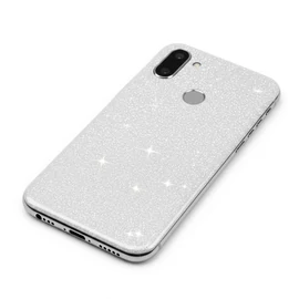 GIZMOprotect texturált fehér csillogó mintás telefon hátlapi fólia