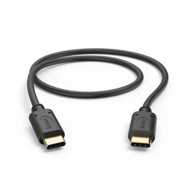 Hama ADATKÁBEL USB 2.0 TYPE-C/TYPE-C (480MBPS) 0,5M, FEKETE