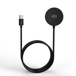 Vezeték nélküli Samsung Galaxy Watch mágneses töltő, USB-C, 1,2m, fekete
