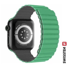 Apple Watch mágneses szilikon szíj 38/40/41 mm, zöld/szürke