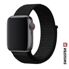 Apple Watch tépőzáras nylon szíj 38/40/41 mm, fekete