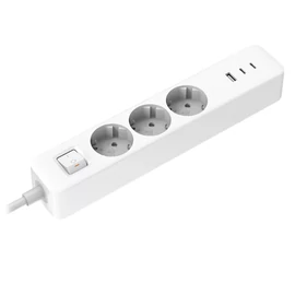 Xiaomi multifunkcióa hálózati elosztó 3 dugvilla, 1 USB-A 2 USB-C csatlakozóval 1,4m