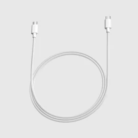 Xiaomi fehér USB Type-C - Type-C gyorstöltő szövetbevonatos adatkábel 1m 6A