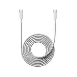 Xiaomi fehér USB Type-C - Type-C gyorstöltő szövetbevonatos adatkábel 2m 6A