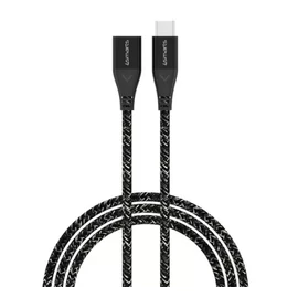 4smarts Extension USB / USB-C hosszabbító kábel / adapter, 60W, 1.5m, fekete / szürke