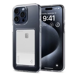Spigen Crystal Slot Apple iPhone 15 tok, Crystal Clear, átlátszó