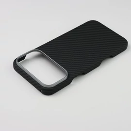 Mágneses aramid karbon tok, iPhone 17 Pro, Fekete