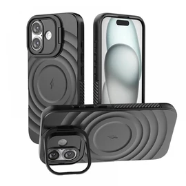 MagShock Case Iphone 16 mágneses ütésálló tok, Fekete
